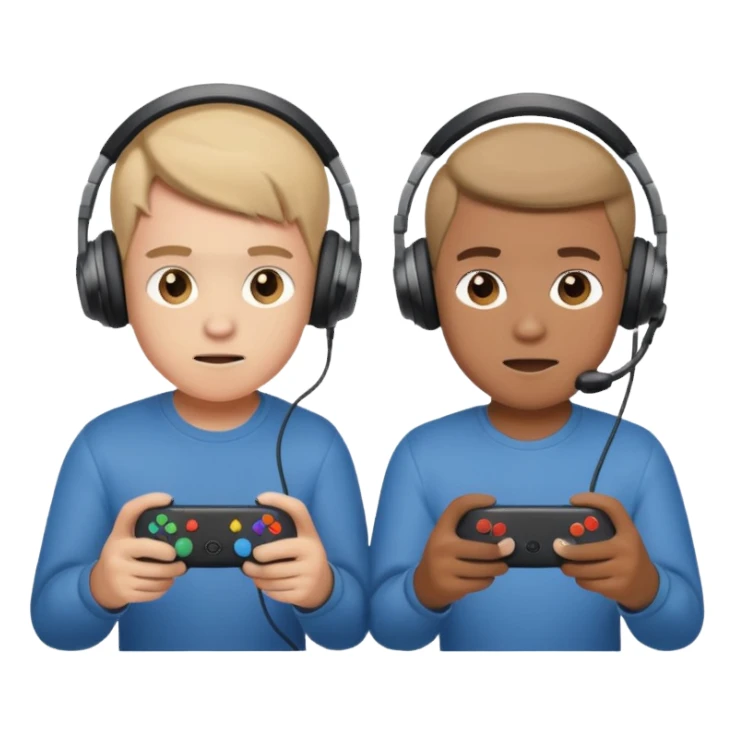 two brothers playings videogames

 sticker