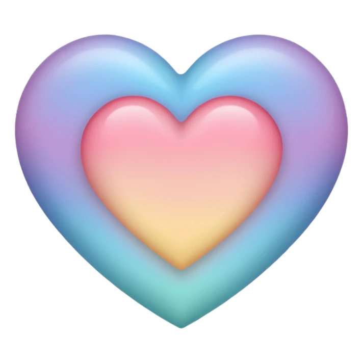heart with a soft pastel gradient sticker