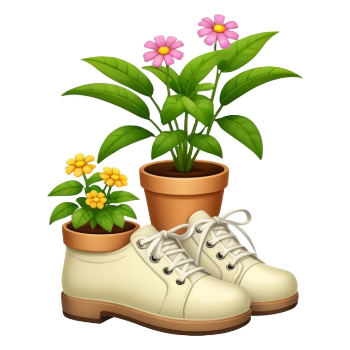 shoes, plant, flower sticker