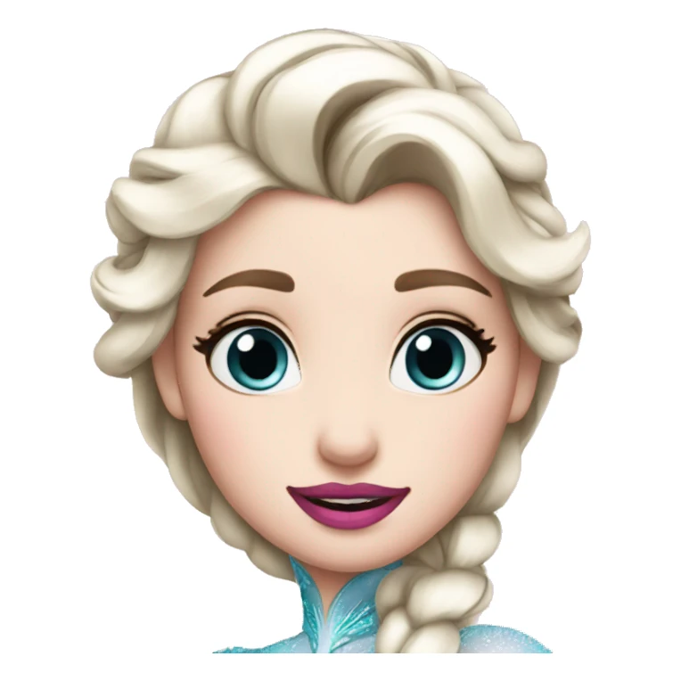 elsa frozen with pink lips sticker