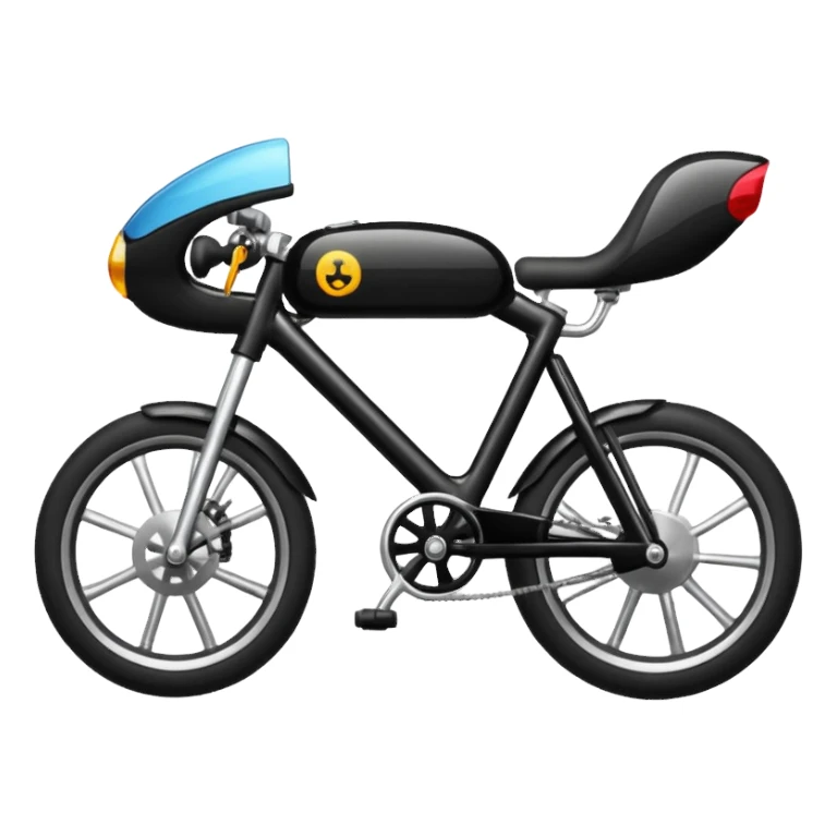 Black bike right side view and half  sticker