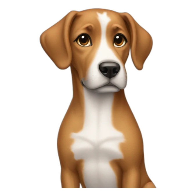 dog with crop top sticker