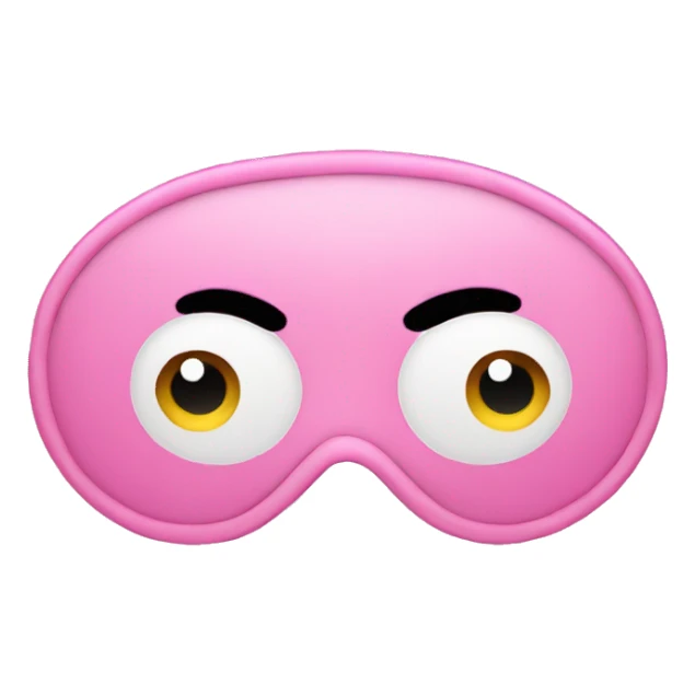 Pink sleeping eye mask sticker