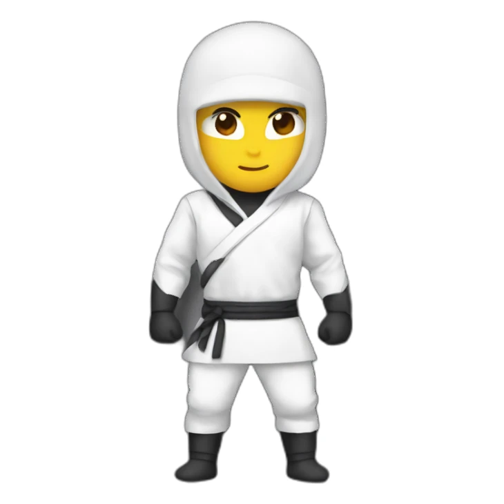 ninja white suit sticker