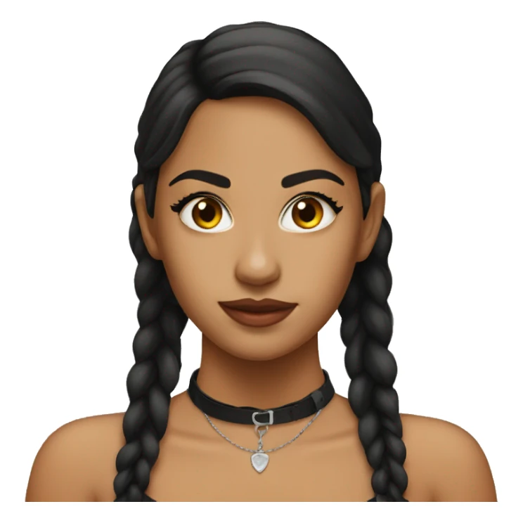 Latina girl wearing choker sticker
