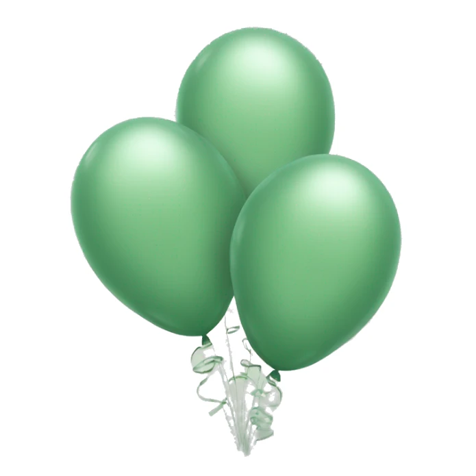 Aesthetic sage green 3 balloons sticker