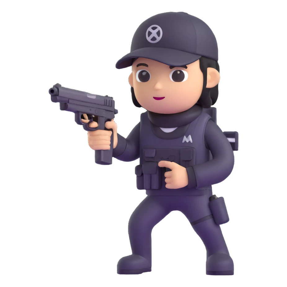 shooter character sticker