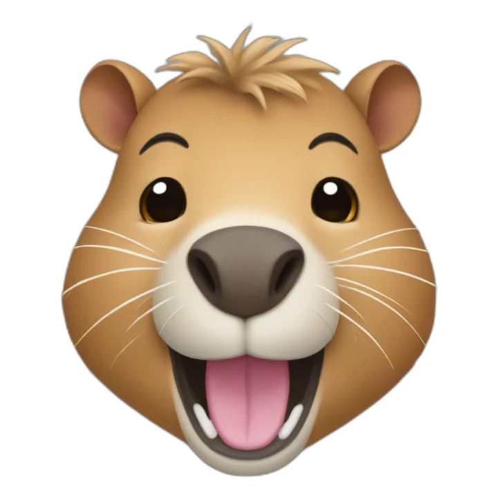 laughing tears capybara sticker