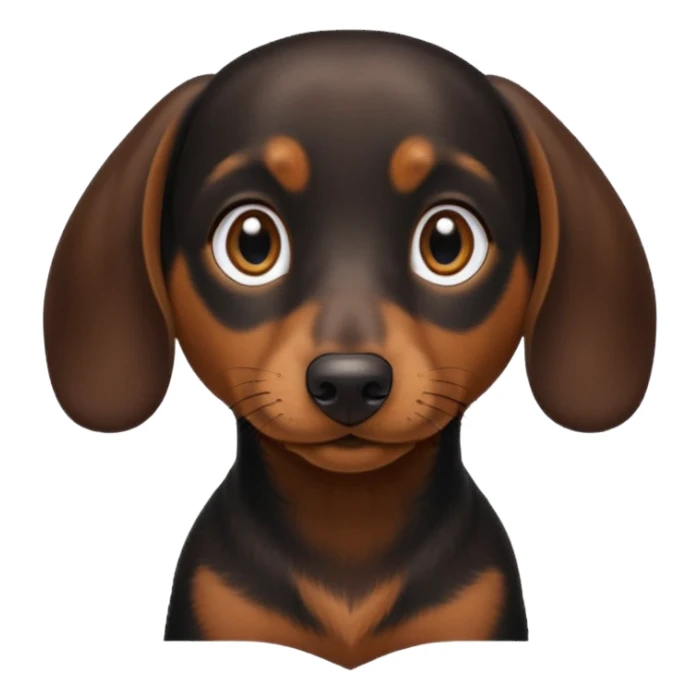 Black and brown dachshund   sticker