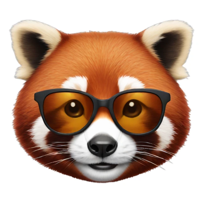 Red panda with sunglasses  sticker