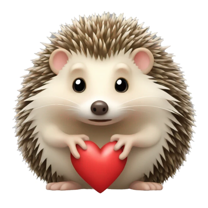Hedgehog with hearts sticker