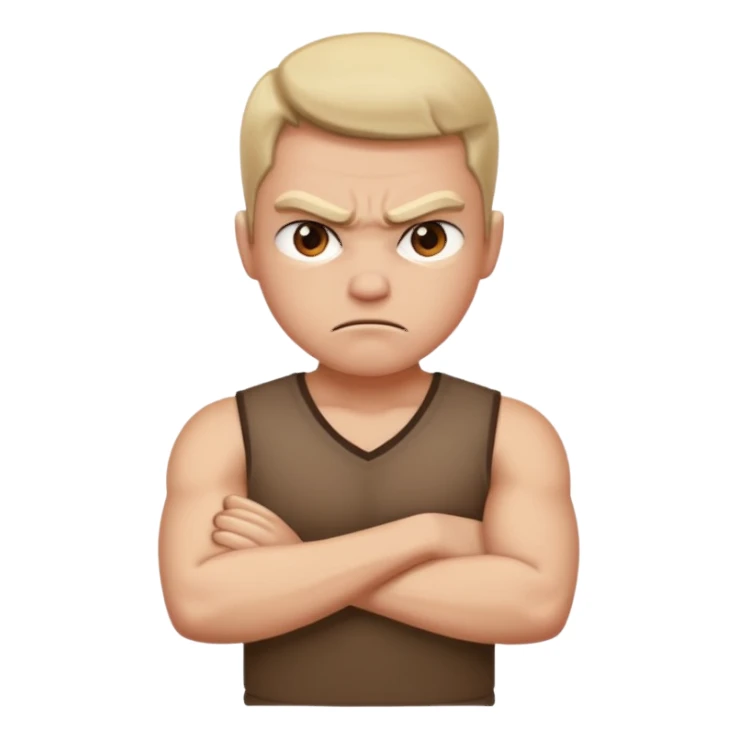 angry arms crossed sticker