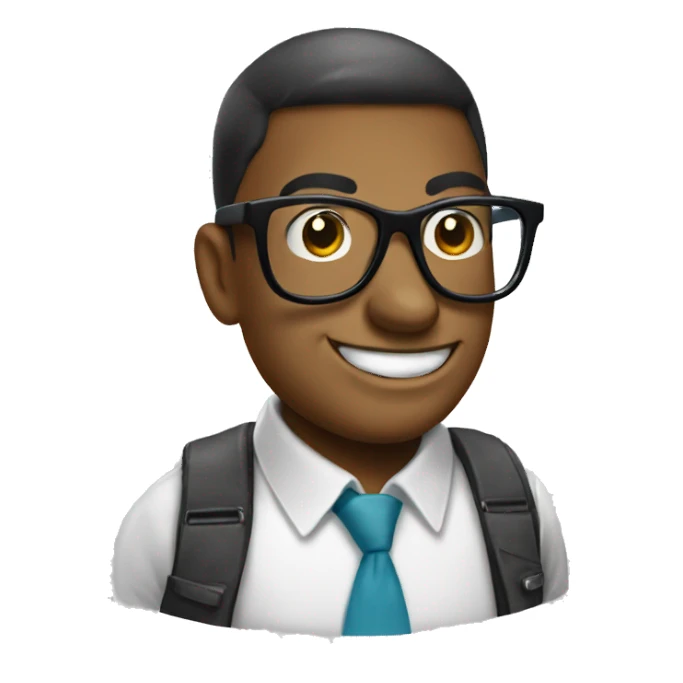 shark with nerd nerd face and glasses sticker