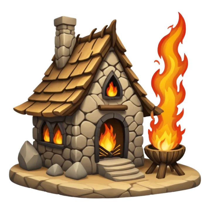 fire elemental tribe house sticker