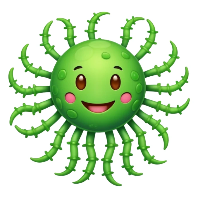 cute virus with leg sticker