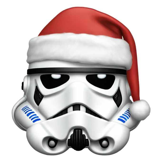 Stormtrooper wearing Santa hat  sticker