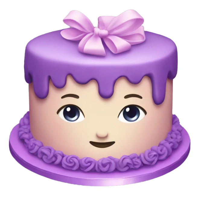 Purple girly cake sticker