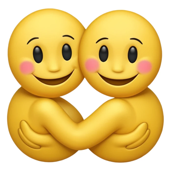 smileys rubbing each others back sticker