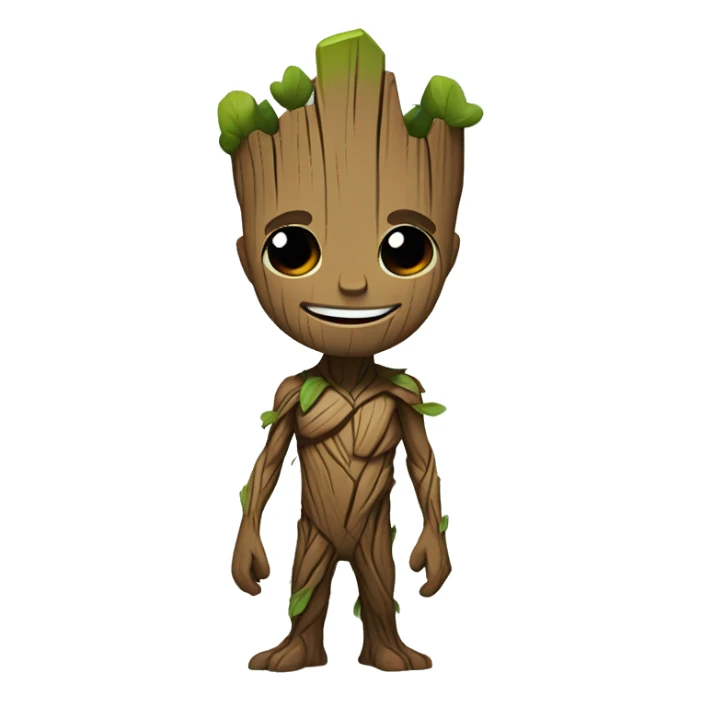 Groot fofo e chamativo sticker
