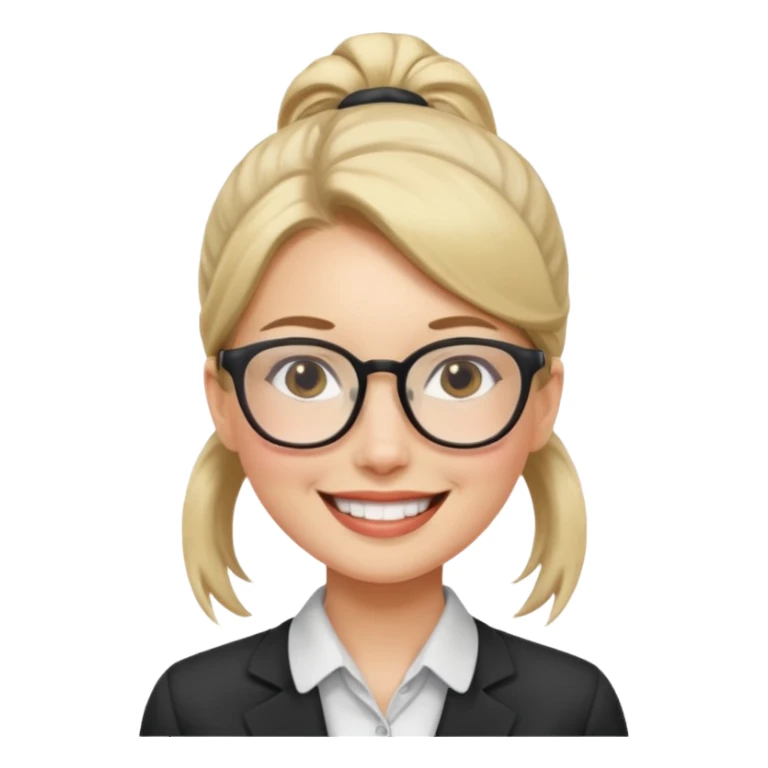 Office lady with high ponytail sticker