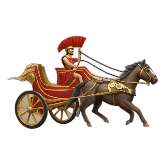 roman chariot racing sticker