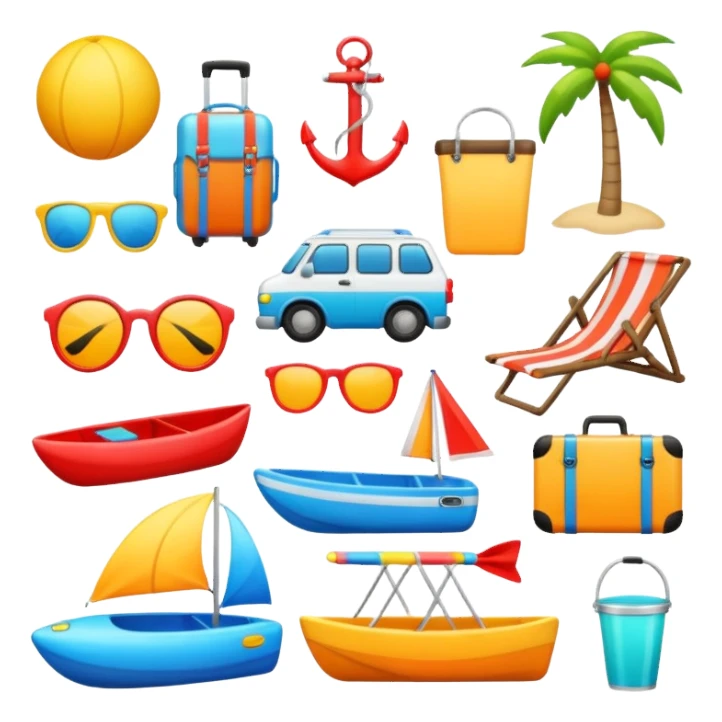 vacation equipment sticker