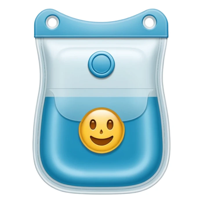 ostomy bag, neutral sticker