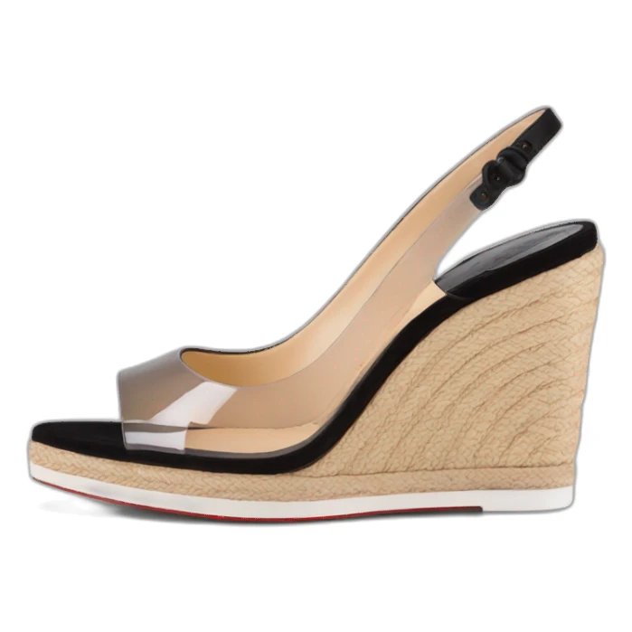 Platform wedges black louboutin sticker