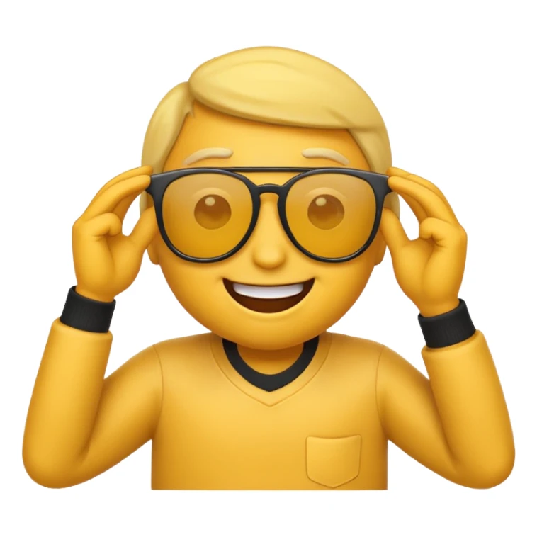 an emoji pulling down his sunglasses looking sticker