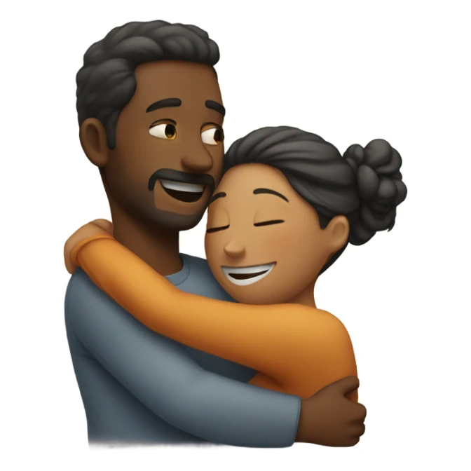 A man is hugging a woman sticker