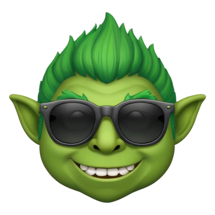 Troll wearing sunglasses  sticker