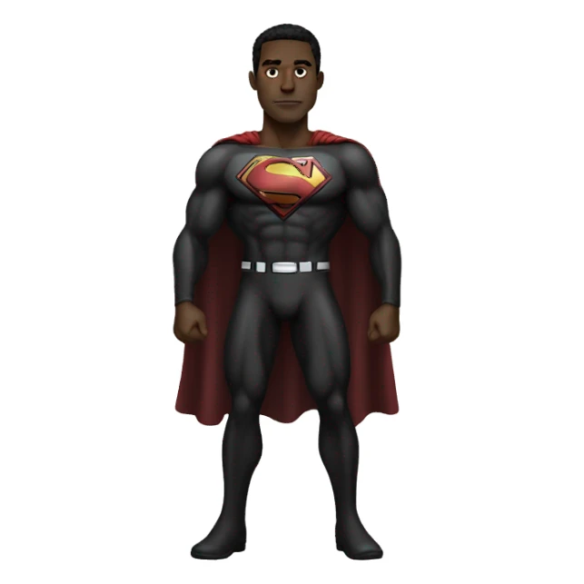Black superman full body sticker