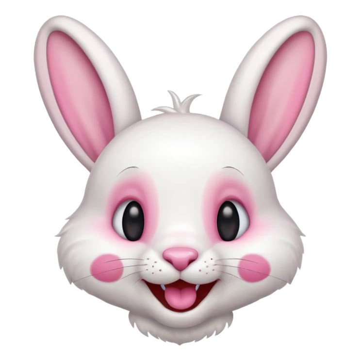 Laughing bunny sticker