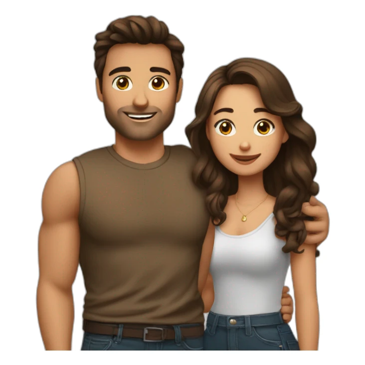 Moi brune avec mon copain renoi sticker