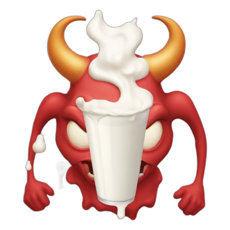 satan with milk sticker