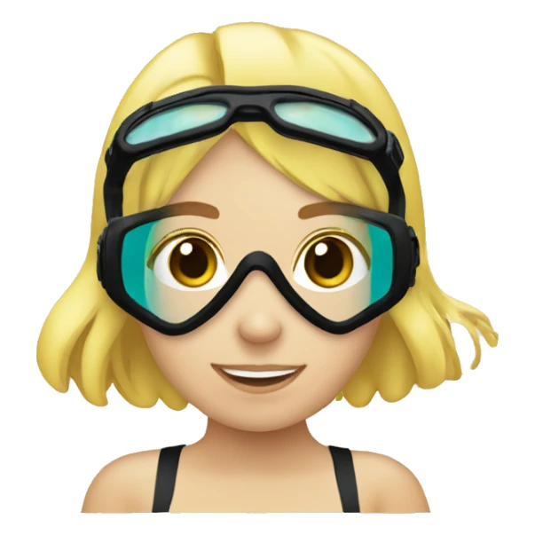 Blond Girl snorkelling  sticker