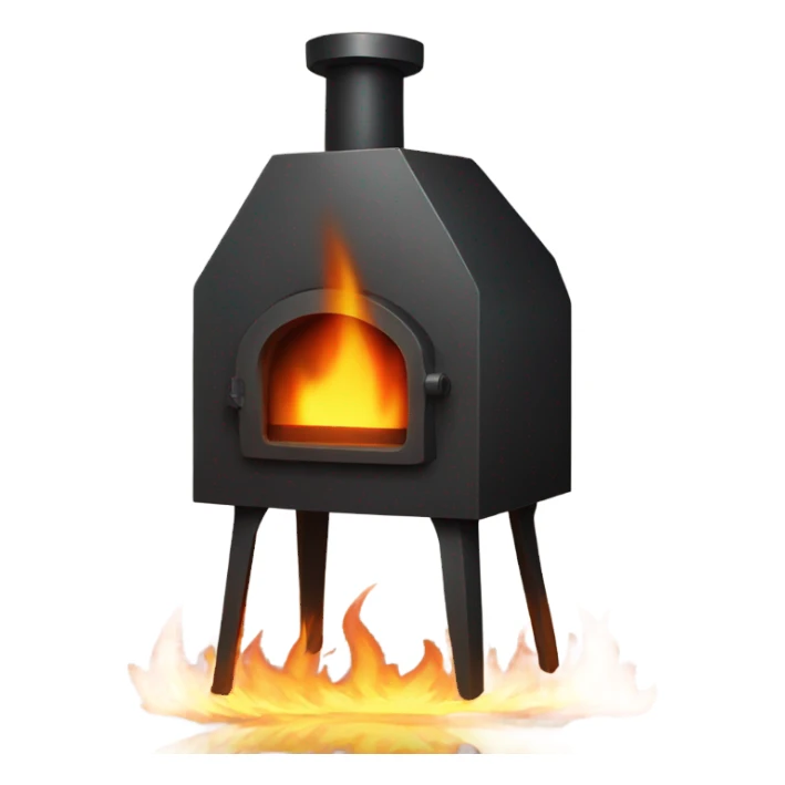 dark iron furnace fire face sticker
