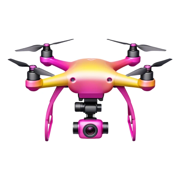 pink/yellow gradient drone with camera sticker