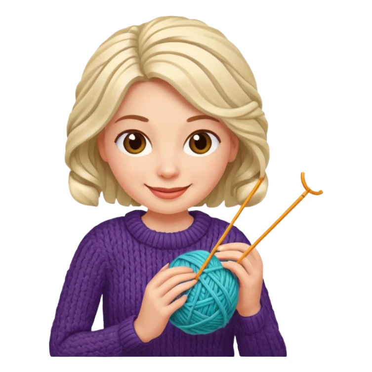  Woman Knitting emoji sticker