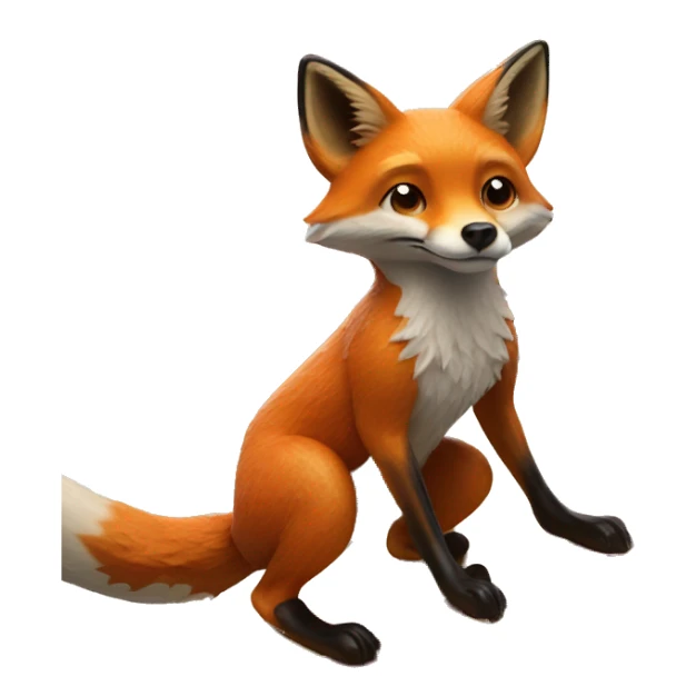 Fox on a surfboard  sticker