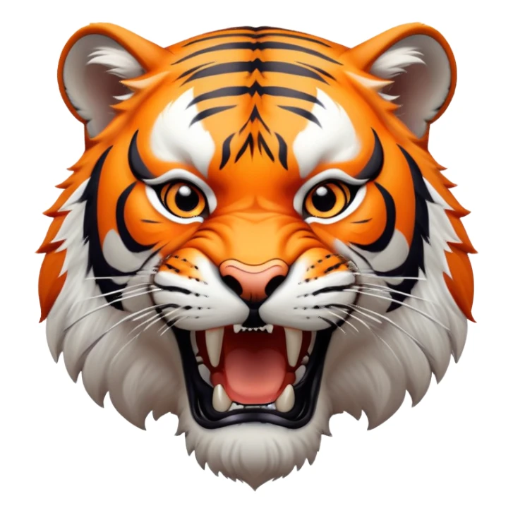 LSU tiger fierce expression sticker