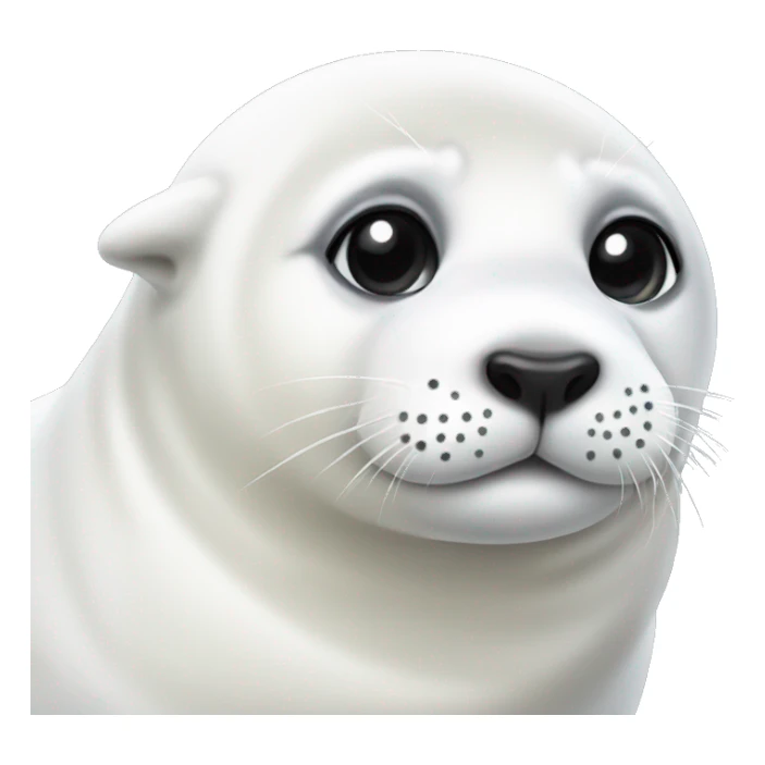 cute white harp seal sticker