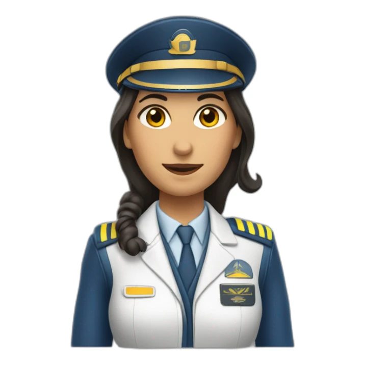 Mujer piloto de aeroplano sticker