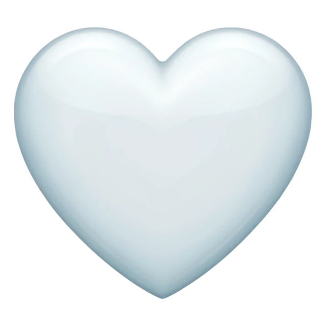 White heart shine  sticker