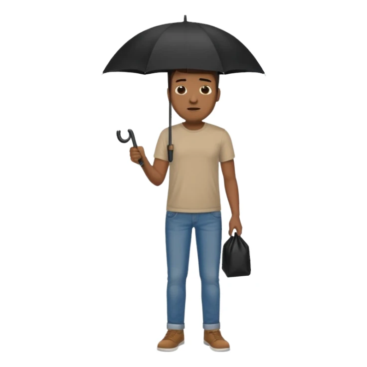 Street Umbrella Walker black man sticker
