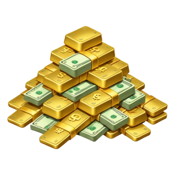 money in a glitter $  sticker