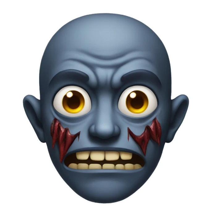 demon face horror uncanny sticker