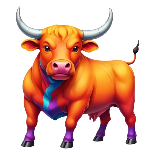 funky bull sticker