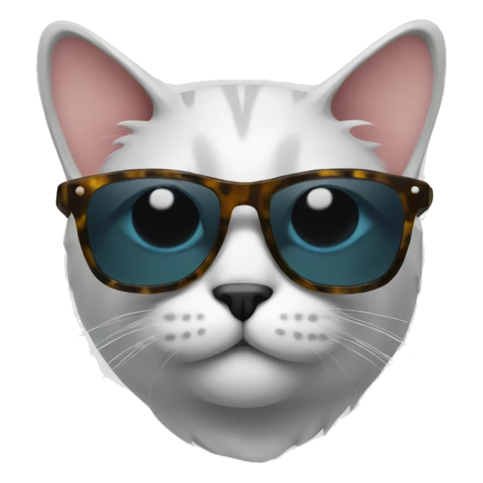 Cat with sunglasses sticker