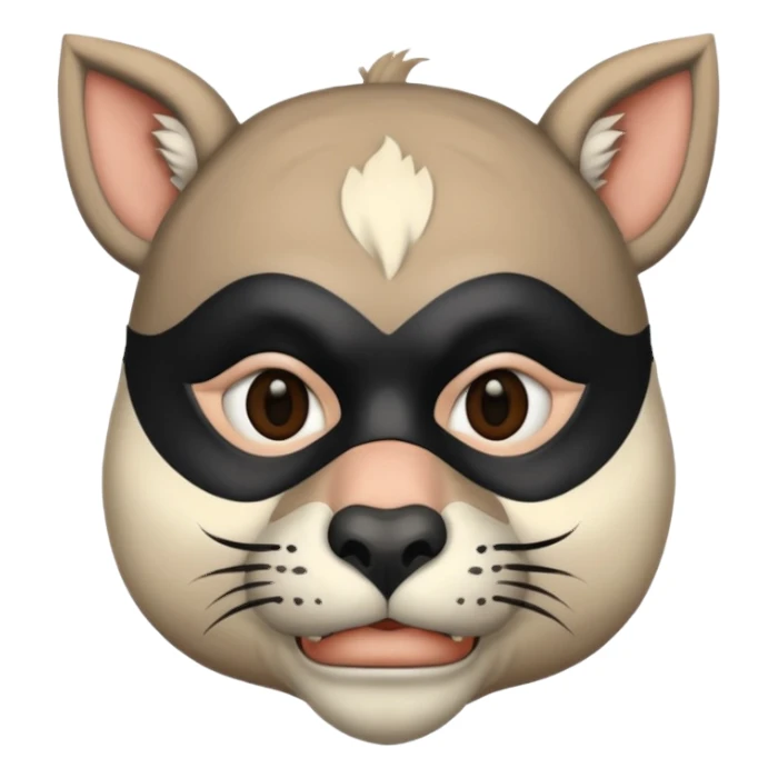 human waring animal face mask
 sticker